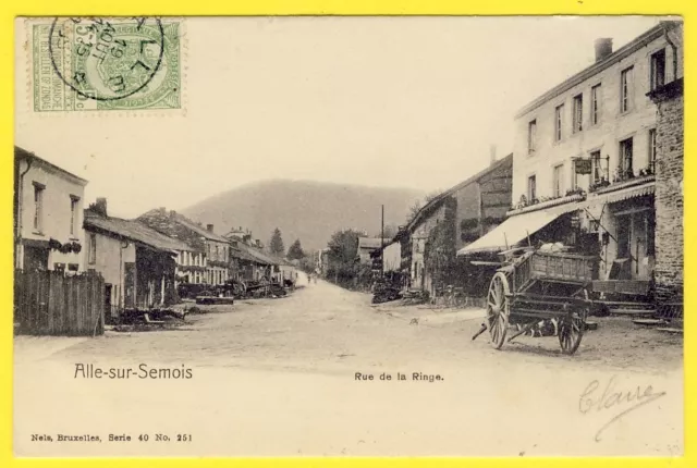 cpa Rare BELGIQUE Village de ALLE YALE VRESSE sur SÉMOIS Rue de la RINGE HÔTEL