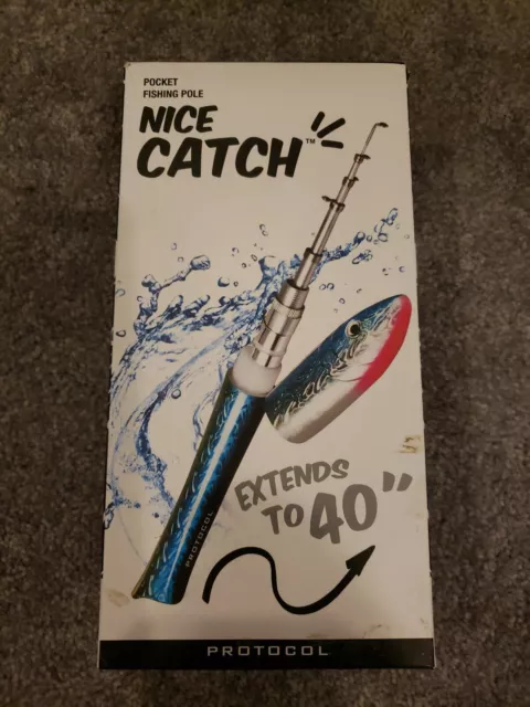 PROTOCOL-NICE CATCH-POCKET FISHING Pole-40” Extends New In Box