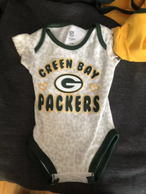 Green Bay Packers Baby 2 Pack 0/3mo Girl