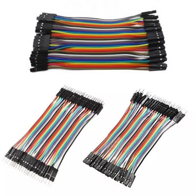 40 Pcs Du pont Jumper Wire M-M / M-F / F-F Cable Pi Pic Breadboard For Ardu.FW