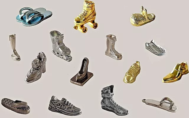 Monopoly Footwear Tokens: Shoes, Boots, Trainers, Sandals, High Heels, Stilettos