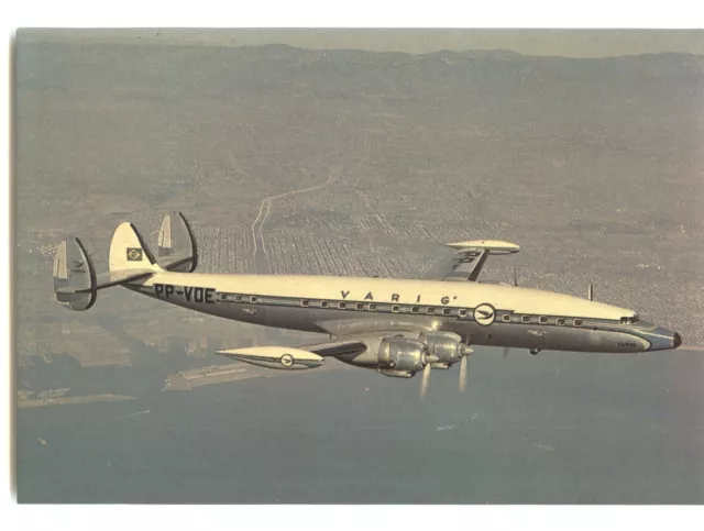 Postcard: Lockheed 1049G Super Constellation - VARIG PP-VDE