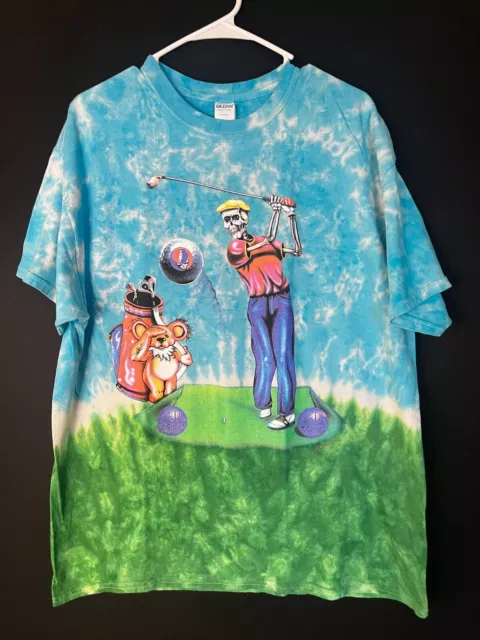 grateful dead skeleton tye dye XL GD Tour Steelie Golf Ball double sided