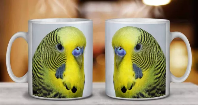 Yellow Budgerigar, Budgie Ceramic 10oz Coffee Mug/Tea Cup, AB-51MG 3