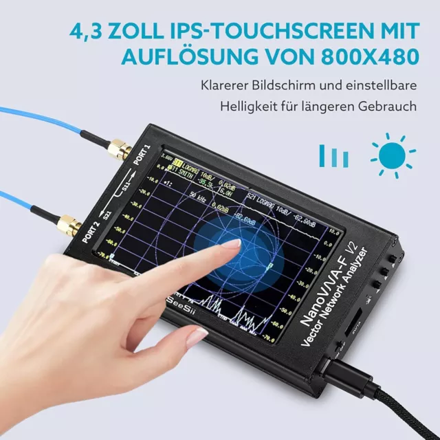 NanoVNA-F V2 Vector Antenna Analyzer 50kHz-3000MHz S-Parameter Network Analyzer 3