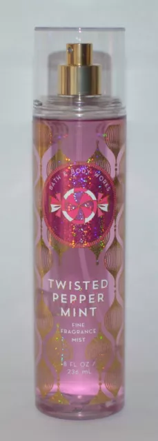 1 Bath & Body Works Twisted Peppermint Fine Fragrance Mist Body Spray 8Oz Large