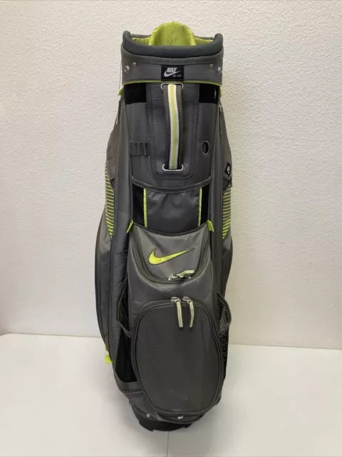 Nike Sport Performance II Golf Cart Bag 14 Way Divider Neon Green Grey 2