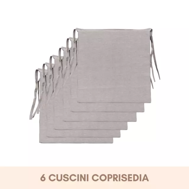 Juego de 6 cojines para sillas de cocina fabricados en Italia - Fundas para...