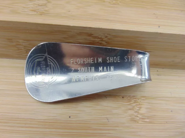 Vintage Advertising Metal Shoe Horn The Florsheim Shoe 2 South Main  Memphis.tn