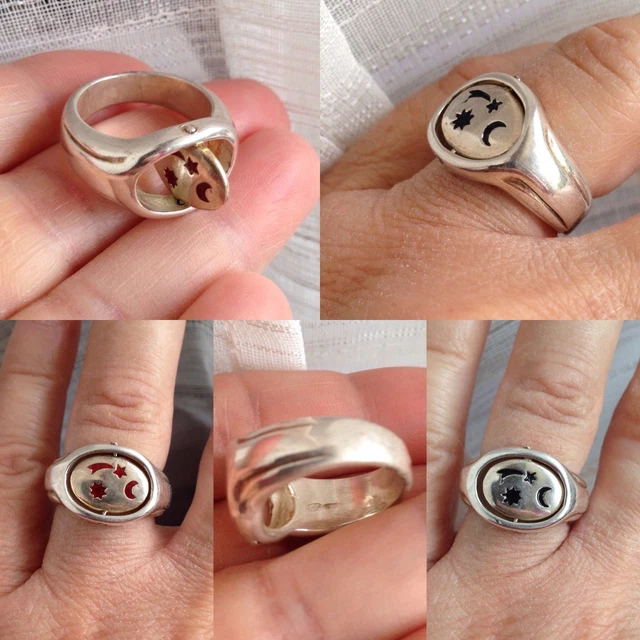 Bague Vintage En Argent Massif 925 Taille 51 - Occasion - Charmante Et Unique