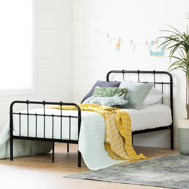 Cotton Candy Metal Complete Bed , Black