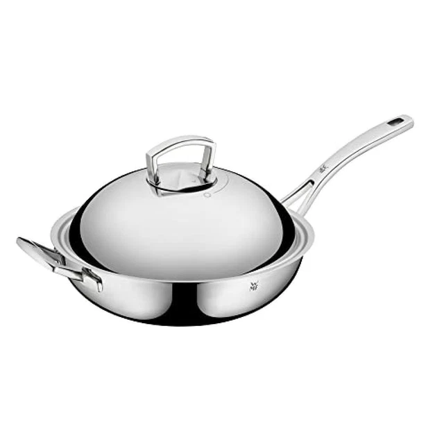(TG. 36 x 60 x 21 cm) WMF 0753516040 Wok Multiply con Coperchio in Metallo, 32 c