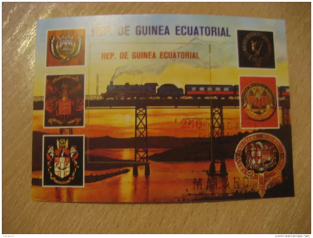 Malabo Äquatorial-guinea 1978 Cancel Air Mail Bloc Coat Of Arms Heraldik Armory