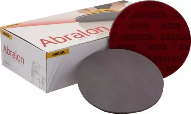 Mirka Abralon 150 mm 6" P2000 Grit 20x HookNLoop mousse tampons de finition fine