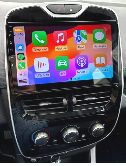 Autoradio Android 12 Avec CarPlay Sans Fil Pour Renault Clio 4 (2012-2016) - Écran Tactile 10"