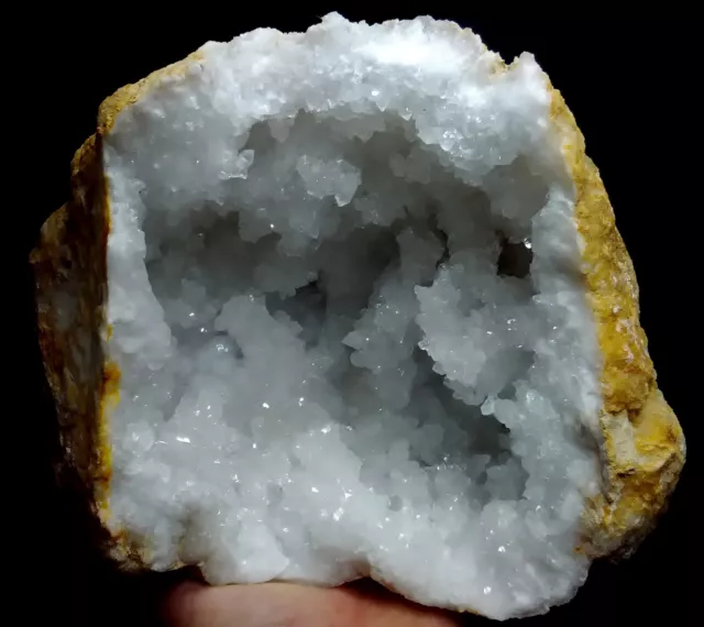 Quarz, Schneequarz geode aus Ouled Bou Ali, Khouribga. Sahara, Marokko # 10 2