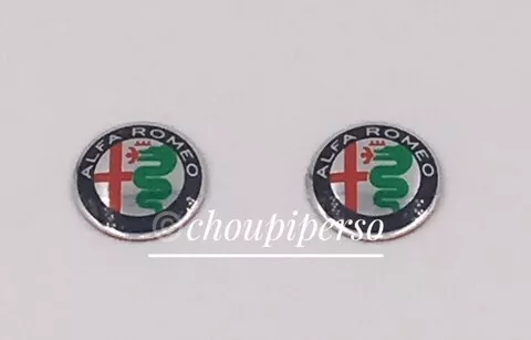 ☆ x2  LOGO EMBLÈME ALFA ROMEO 15mm clef plip / insigne /sigle  pour cle