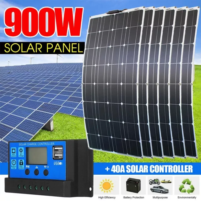 Solar Panel 900W 18V Power 150W 300W 600W 12v Battery Solar Charger Car Boat RV