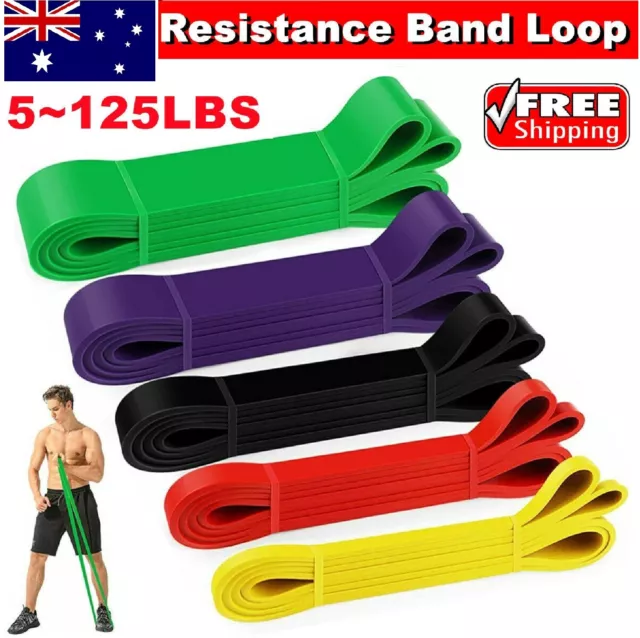 Heavy Duty RESISTANCE Power BAND Gym Yoga LOOP For Exercise Fitness Workout Band