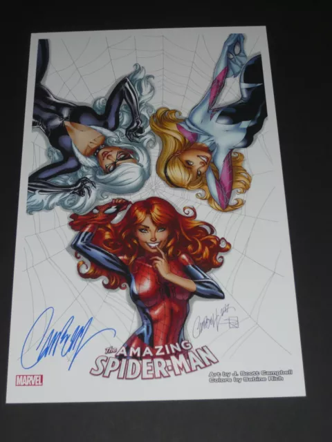 Blackcat Spider Gwen Mary Jane Art Print Signed By J Scott Campbell 11X17