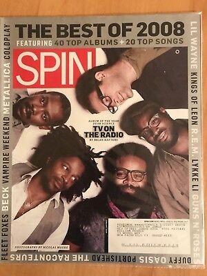 Spin Magazine January 2009 Tv On The Radio, Coldplay, Fleet Foxes
