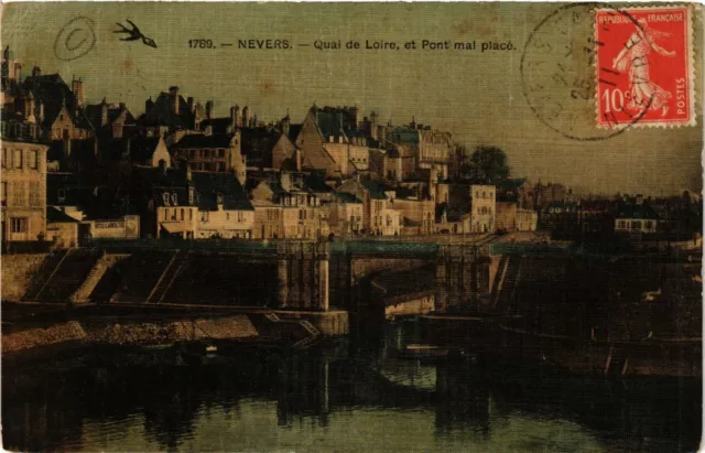CPA NEVERS - Quai de Loire and Pont bad place (420815)