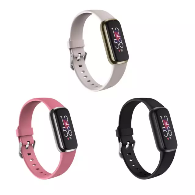 For Fitbit Luxe Silicone Stainless Steel Replacement Band Watch Strap Bracelet 3