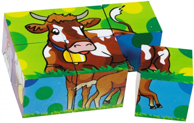 6 Teile Eichhorn Kinder Würfel Puzzle Holz Tiermotive 100005481 2