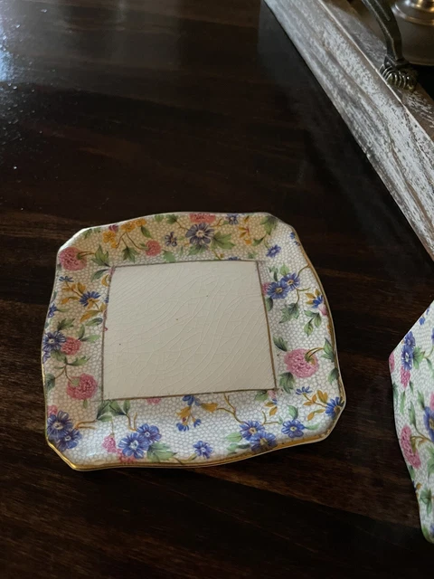 vintage royal winton grimwades old cottage chintz floral Jam Jar W/lid And Plate 3