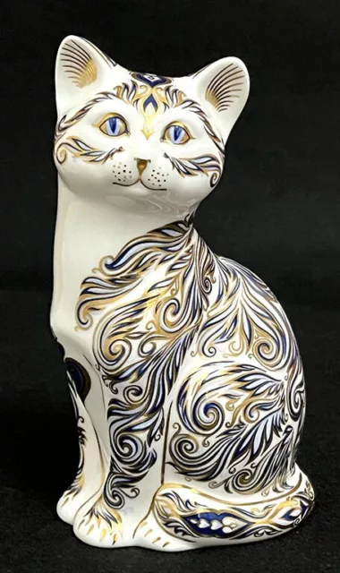 Royal Crown Derby 'Majestic Cat' Paperweight Ltd Ed. Certificate Autographed