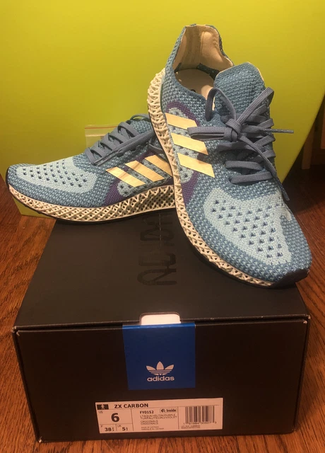 ADIDAS 4D ZX Runner Carbon Futurecraft Aqua Violet Shoes FY0152