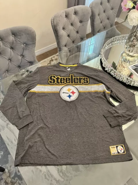 PITTSBURGH STEELERS GRIS T-shirt à manches longues taille 2XL NFL ...