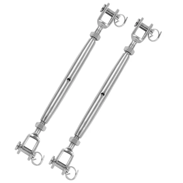 2pcs 1/4 m6 Turnbuckle Stainless Steel Jaw And Jaw Turnbuckle Rigging Screw C