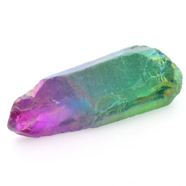 Watermelon Aura Quartz Lemurian Seed 2.2in Terminated Point 110ct Crystal #13