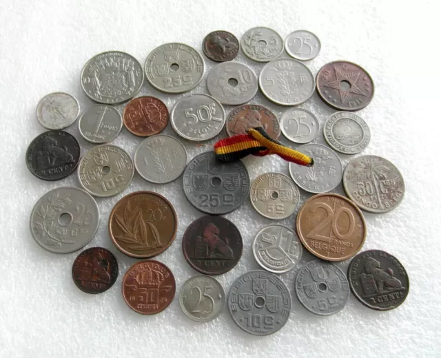 Belgien Münzen verschiedene Jahrgänge Lot