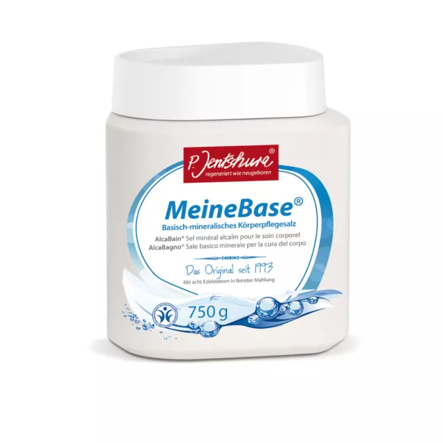 P.Jentschura MeineBase 750g - Basisches Badesalz (26,60EUR/kg) + wählbare Probe