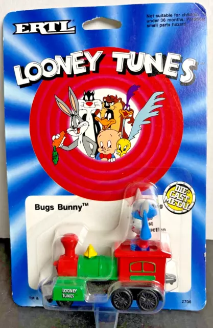 Vintage Sealed Bugs Bunny ERTL Looney Tunes Die-Cast 1989 Train Locomotive