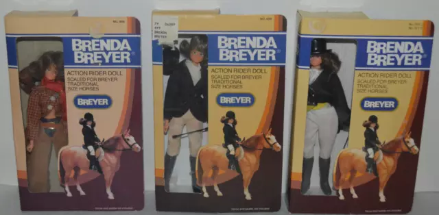 QTY (3) Vintage Brenda Breyer Action Rider Dolls