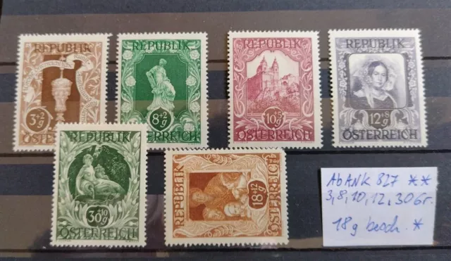 Briefmarken Österreich 1947, Lot ab ANK 827