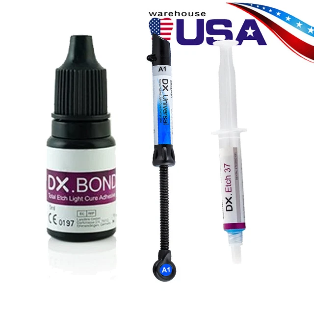 DENTAL UNIVERSAL LIGHT Cure Composite Resin A1/Acid Etching Gel/Bonding