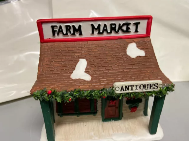 Vintage 1993 Seasonal Specialties Lighted Farm Market House Christmas 5x5"