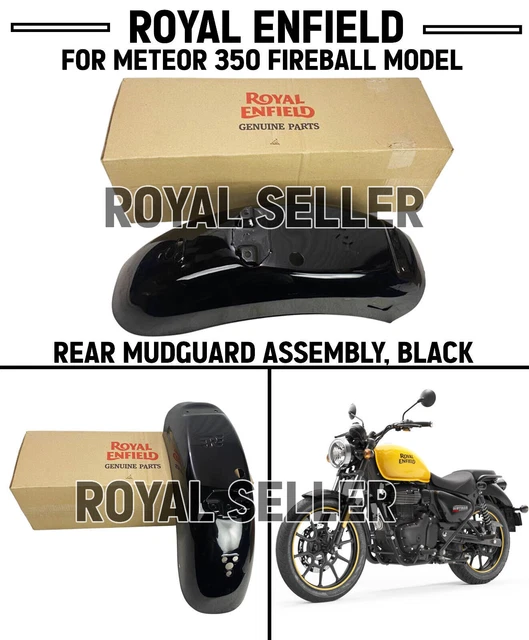 Royal Enfield "GRUPPO PARAFANGO POSTERIORE NERO" Per modello Meteor 350 Fireball