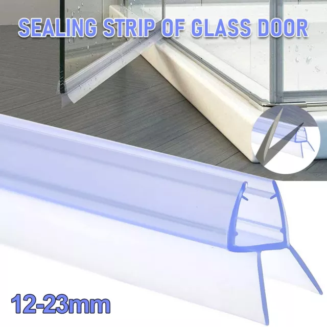 Transparent Shower Strip Seal for 46mm Glass Easy Installation and Cleaning
