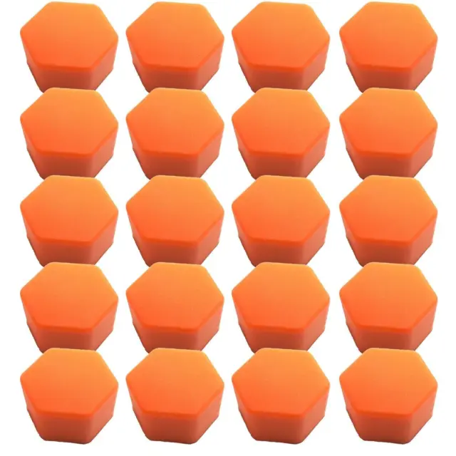 20 Stück Silikon Radschraubenkappen Orange SW21 Radbolzen Kappe