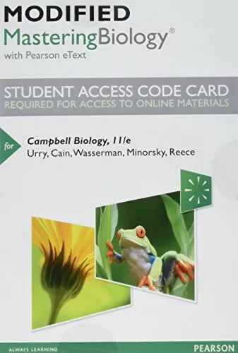 Modified Mastering Biology eText Standalone Access Code Card Campbell 11th Reece