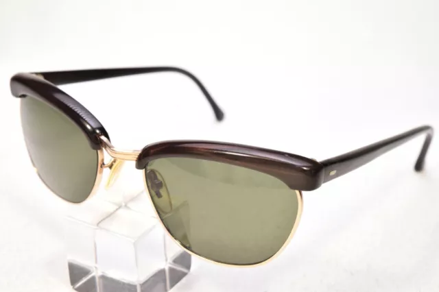VINTAGE WOMENS GOLD Filled Browline Sunglasses France Sol Amor