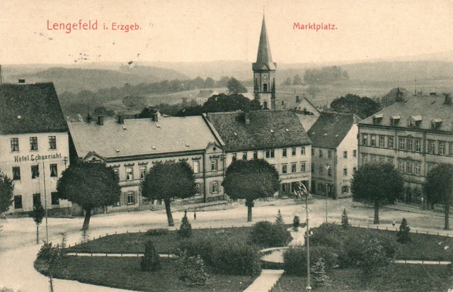 AK*  Lengefeld im Erzgeb. - Marktplatz (AB)70091