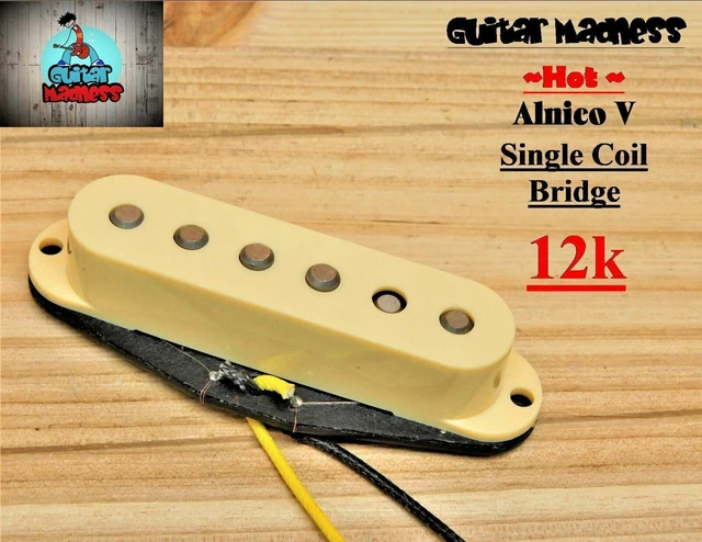Fender Stratocaster Alnico Neck Pickup, Pali Sfalsati, Per - Foto 2