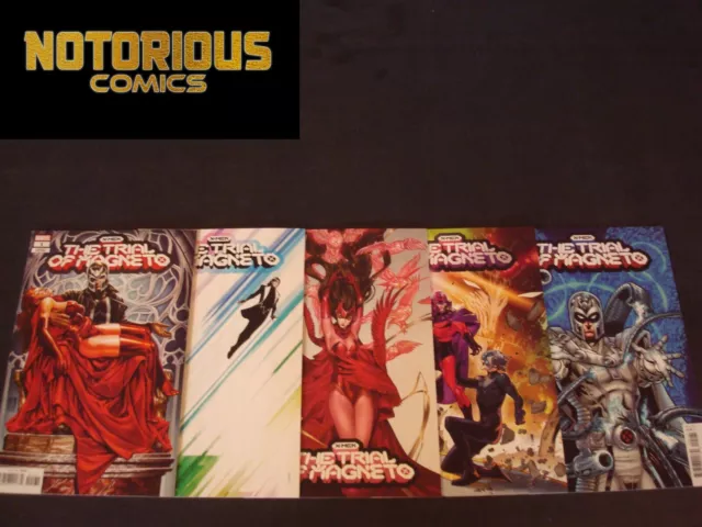 X-Men Trial of Magneto 1-5 Complete Variant Set Comic Lot Marvel Collection