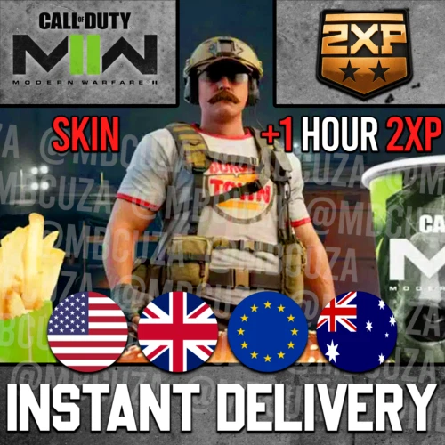 CALL OF DUTY Modern Warfare 2 1 Hour Double XP Code + Burger King
